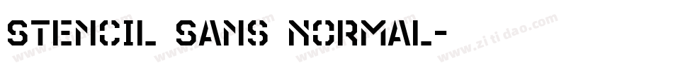 Stencil Sans Normal字体转换
